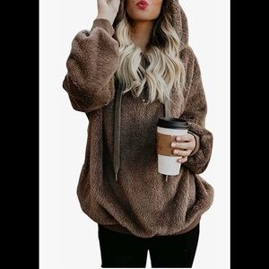 NEW Fuzzy Autumn Quarter Zip